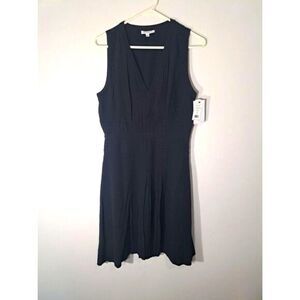 Equipment Femme Womens Size 4 NORICE FLARE A-LINE SHIFT Dress Black NEW $450